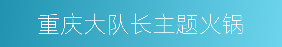 重庆大队长主题火锅的同义词