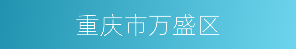 重庆市万盛区的同义词