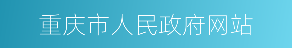 重庆市人民政府网站的同义词