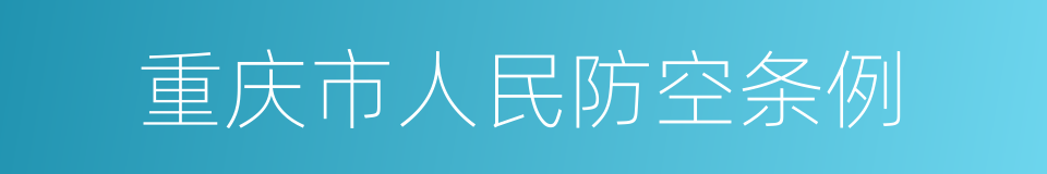 重庆市人民防空条例的同义词