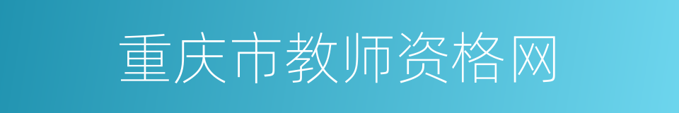 重庆市教师资格网的同义词