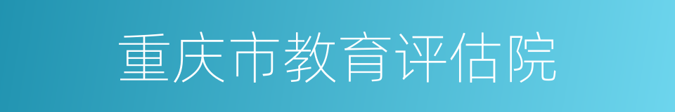 重庆市教育评估院的同义词
