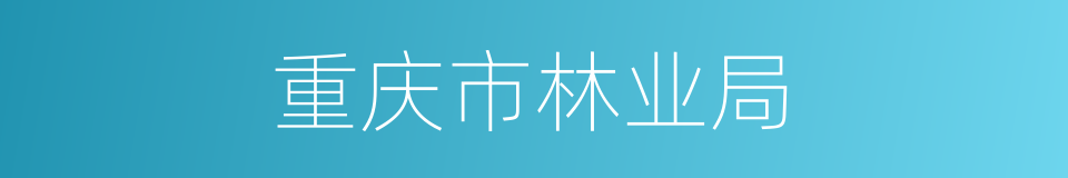 重庆市林业局的同义词