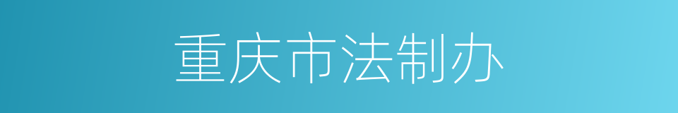 重庆市法制办的同义词