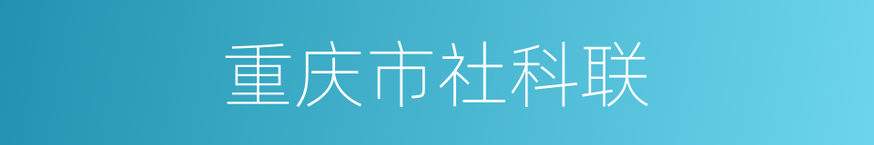 重庆市社科联的同义词