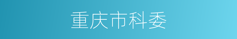 重庆市科委的同义词
