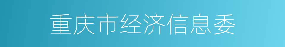重庆市经济信息委的同义词