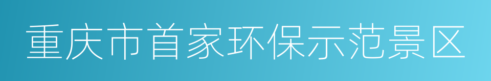 重庆市首家环保示范景区的同义词