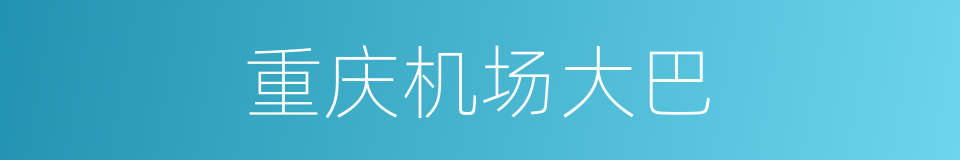 重庆机场大巴的同义词