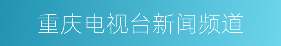 重庆电视台新闻频道的同义词