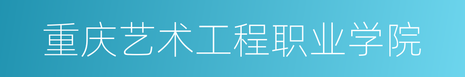 重庆艺术工程职业学院的同义词