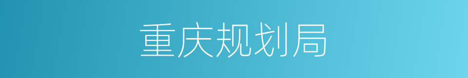 重庆规划局的同义词