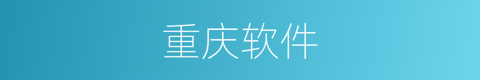 重庆软件的同义词
