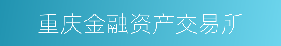 重庆金融资产交易所的同义词