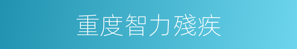 重度智力殘疾的同義詞