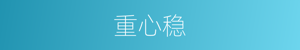 重心稳的同义词