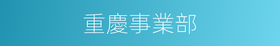 重慶事業部的同義詞