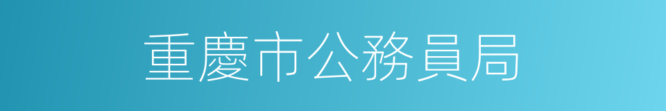 重慶市公務員局的同義詞