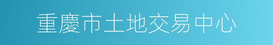 重慶市土地交易中心的同義詞