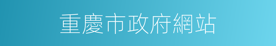 重慶市政府網站的同義詞
