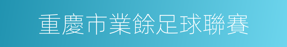 重慶市業餘足球聯賽的同義詞