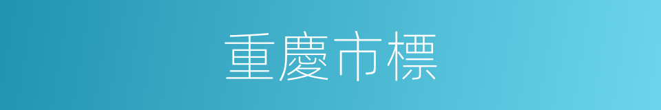 重慶市標的同義詞