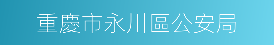 重慶市永川區公安局的同義詞