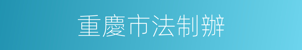 重慶市法制辦的同義詞