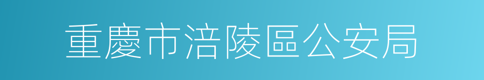 重慶市涪陵區公安局的同義詞