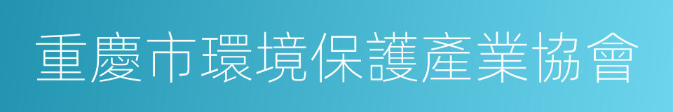 重慶市環境保護產業協會的同義詞