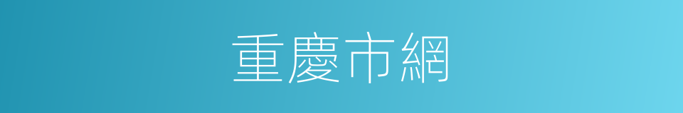 重慶市網的同義詞
