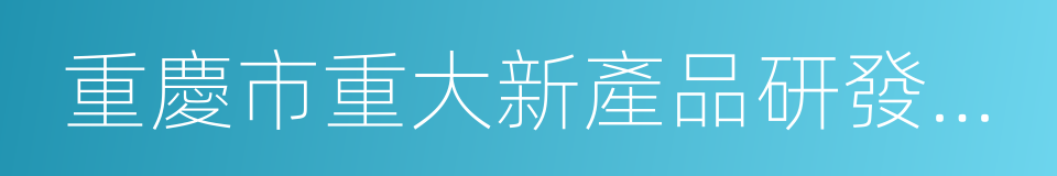 重慶市重大新產品研發成本補助實施細則的同義詞