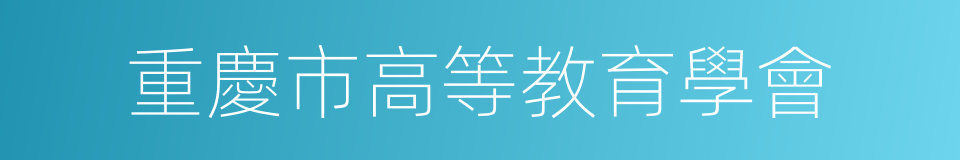 重慶市高等教育學會的同義詞