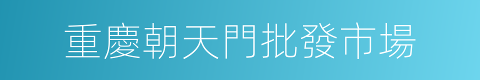 重慶朝天門批發市場的同義詞