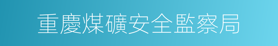 重慶煤礦安全監察局的同義詞