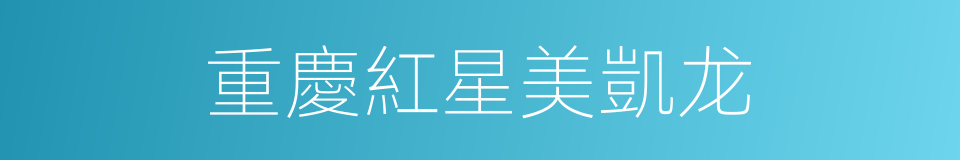 重慶紅星美凱龙的同義詞