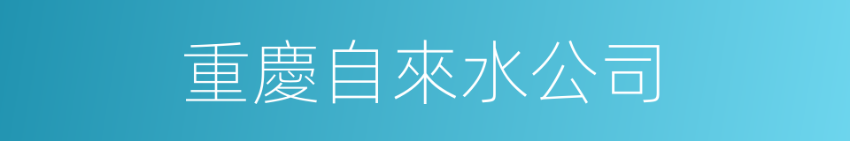 重慶自來水公司的同義詞