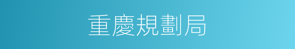 重慶規劃局的同義詞