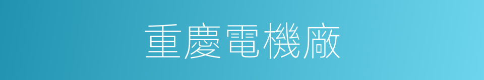 重慶電機廠的同義詞