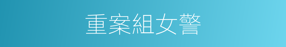 重案組女警的同義詞