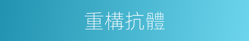 重構抗體的同義詞