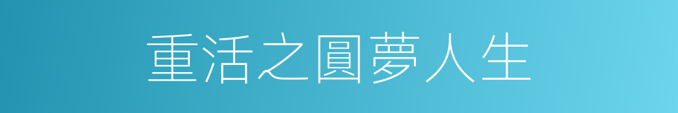 重活之圓夢人生的同義詞