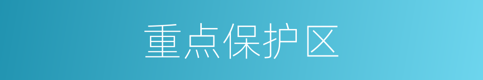 重点保护区的同义词