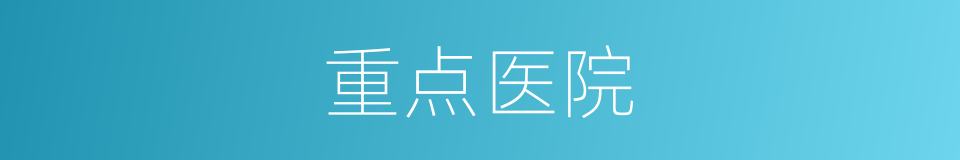 重点医院的同义词