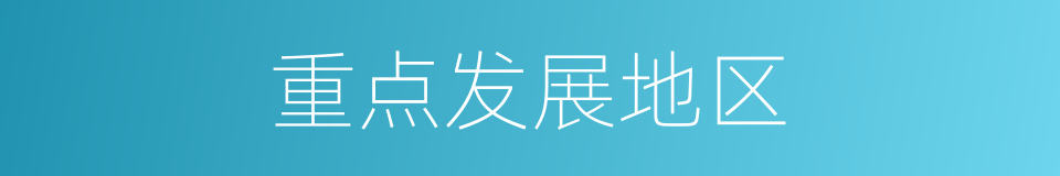 重点发展地区的同义词