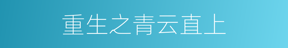 重生之青云直上的同义词
