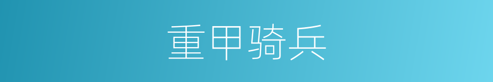 重甲骑兵的同义词