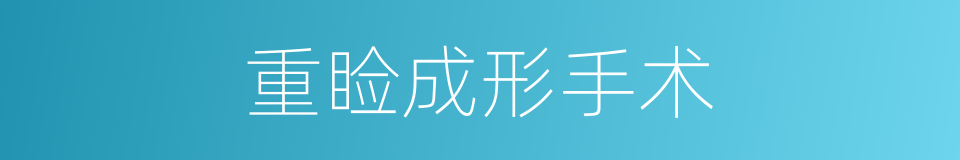 重睑成形手术的同义词