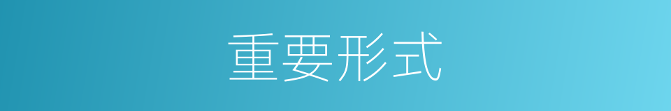 重要形式的同义词