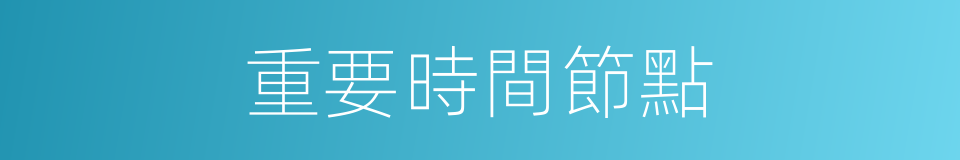 重要時間節點的同義詞